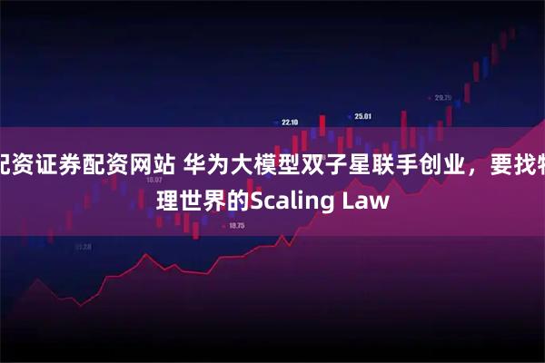 配资证券配资网站 华为大模型双子星联手创业，要找物理世界的Scaling Law